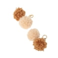 thumbnail image 4 of Unique Bargains 1 Pair Shoelace Charms Sparkly Fluffy Ball Decorative Shoe Clips Beige Dark Brown, 4 of 5