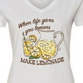 thumbnail image 4 of Inktastic When Life Gives You Lemons, Make Lemonade Women's V-Neck T-Shirt, 4 of 5