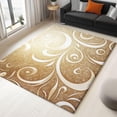 thumbnail image 3 of Area Rug 2x3 ft Accent Rug for Living Room Gold Sequin Pattern Indoor Floor Mat Soft Printed Carpet, Non Slip Floorcover Large Washable Rugs Kitchen Bedroom Dining Room, 3 of 7