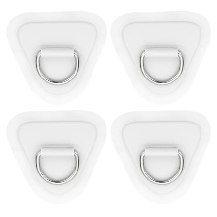 Uxcell 3.5" Paddle Board D Rings, Stainless Steel D-Ring Patch, White 4Pcs
