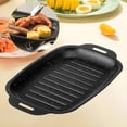 thumbnail image 1 of Elodie Barbecue Grill Plate Steak Pan Carbon Steel Cookware Black Versatile Rectangular M, 1 of 8