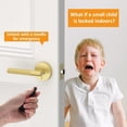 thumbnail image 4 of Matte Door Handles Interior Knurled Privacy Door Handles Heavy Duty Door Lever for Bedroom or Bathroom Reversible Keyless for Left Right Handed Doors AM, 4 of 7