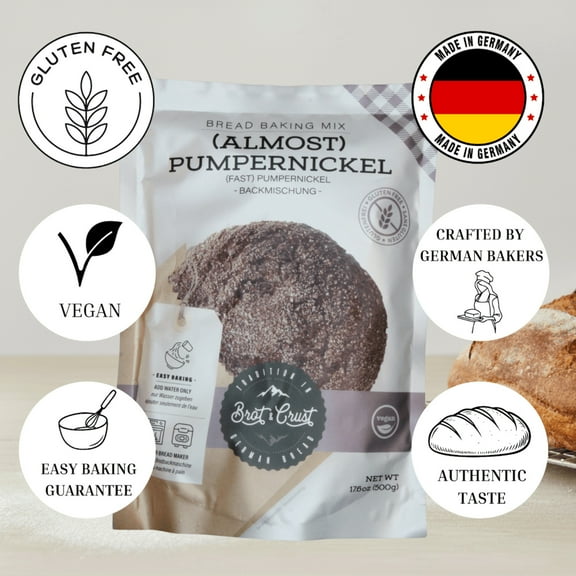 Brot  Crust German Rye Pumpernickel Style Bread Baking Mix - Gluten Free