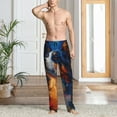 thumbnail image 4 of Salouo Cosmic Dog Starry Night Print Pajama Pants for Men, Lounge Pants Elastic Waistband Casual Men's sleepwear Loungewear Sleep Pajama Pant -Medium, 4 of 7
