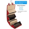 thumbnail image 4 of Compact Hanging Travel Toiletry Bag – Fold-Flat Organizer with Multiple Pockets, Water-Repellent Case for Travel & Everyday Use, 4 of 11