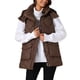 thumbnail image 1 of CHALECO INSPIRADOR CHIC para Mujer Abrigo de Invierno con Capucha Cierre de Cremallera Largo Medio Sin Mangas Acolchado Talla XL Café, 1 of 6