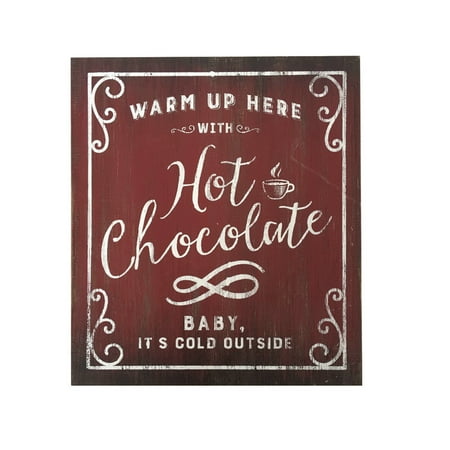 - Hot Chocolate Sign: Red/White, 16.54 x 20.08 inches