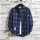 thumbnail image 3 of Camisas y blusas casuales a cuadros para hombre con bolsillos Camisas y blusas para hombre Manga larga verde Novedades en moda con mangas abotonadas 2024 XXL, 3 of 5