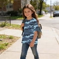 thumbnail image 3 of UQJfacai Girls T Shirts Oversized Short Sleeve Kids Summer Tops Teen Soft Casual Camo Graphic Crewneck Basic Tees 5-15 Years, 3 of 9