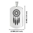 thumbnail image 2 of Stainless Steel Dream Catcher Good Luck Charm Dog Tag Pendant Necklace, 2 of 3