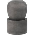thumbnail image 5 of Outdoor Cement Fountain: Modern Urn Design Antique Gray Garden Decor with Soothing Water Flow for Suburban Estates, 5 of 6