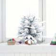 thumbnail image 4 of Cedar Mini Flocked Christmas Tree, PVC Small Tree For Holiday Tabletop Displays, Shelves, Or Mantels, Perfect Christmas Decoration To Add Festive Charm And Seasonal Cheer To Any Room, 4 of 8