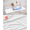 thumbnail image 4 of White Yoga Towel for Hot Yoga Non Slip, Modern Minimalist Pure Soild Color Yoga Mat Towel Absorbent Yoga Sweat Towels Microfiber Hot Yoga Blanket for Bikram Pilates 26"x70", 4 of 7