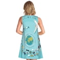 thumbnail image 2 of Bixox Robe Trapèze Sans Manches à Imprimé d'Avion pour Femme avec Poches, Robe Débardeur Décontractée Longueur Genou pour l'Été - Petit, 2 of 7