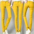 thumbnail image 2 of ZSQDM Womens Casual Pants Women High Jean Classic Solid Color Ankle Jeans Casual Regular Fitting Jeans, 2 of 8