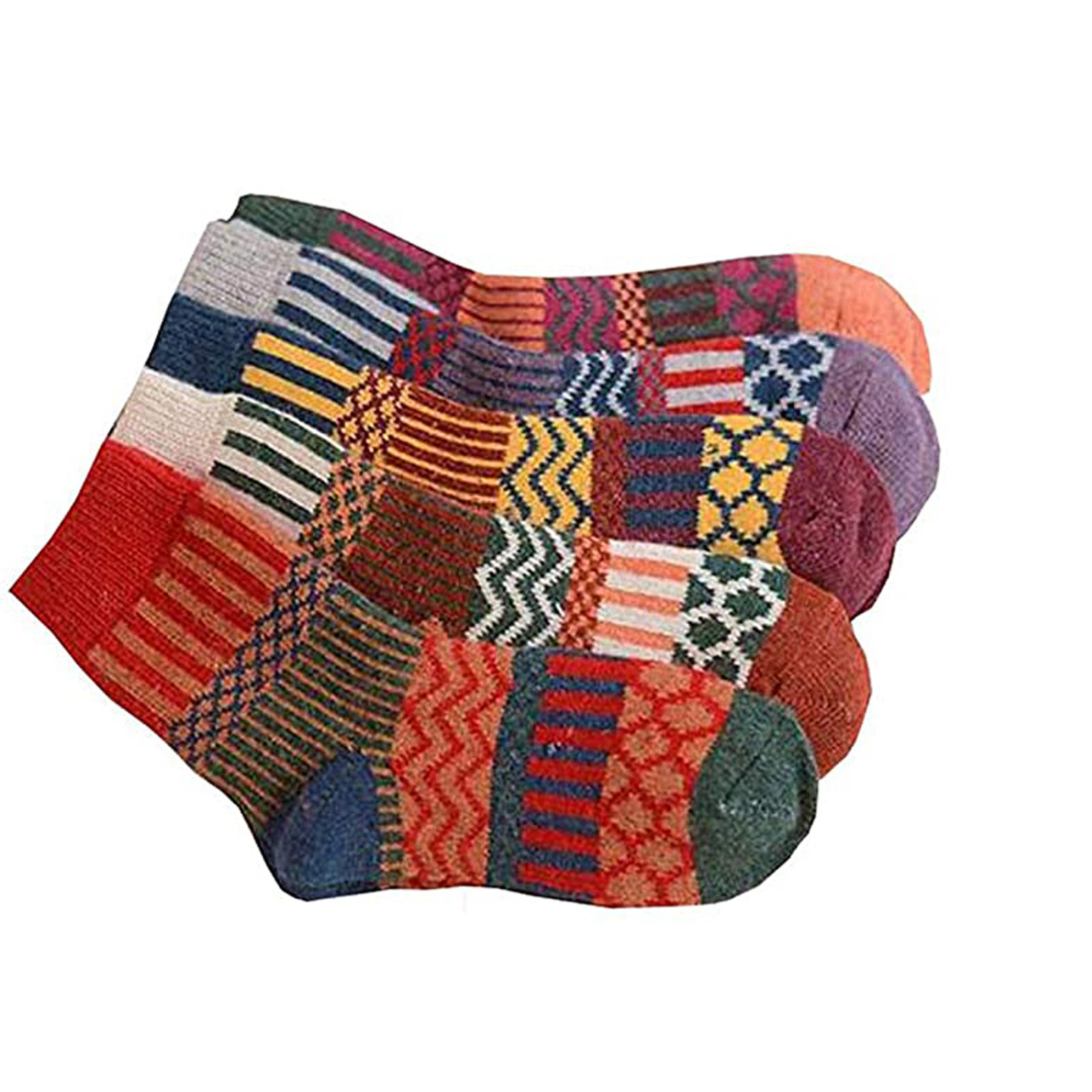 5 Pairs Women Wool Cashmere Lady Thick Winter Socks Warm Soft - Foto 10