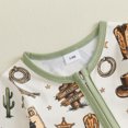 thumbnail image 6 of Cjfdfy Newborn Baby Boy Girl Western Fall Clothes Cowgirl Cactus Horse Print Long Sleeve Side Zipper Romper Infant Cute Farm Fall Winter Outfit 0-18 Months, 6 of 9