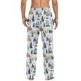 thumbnail image 3 of joogoo Men's Pajama Pants Christmas Snow Scene Soft Long Sleep Lounge Pjs Bottoms M, 3 of 7