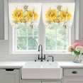 thumbnail image 4 of Sunflowers Balloon Curtains for Living Room/French Door, Floral Spring Flowers Vintage Botanical Tie Up Curtains 63 Inch Length Energy Saving Kitchen Curtains Shades for Windows 42"x63", 4 of 8
