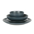 thumbnail image 6 of Gibson Home Queenslane 16 Piece Double Bowl Plates and Bowls Dinnerware Sets - Matte Blue, 6 of 6