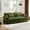 Olive Green, variant on Large Size Modern Two-seater Sofa with Bolstered Armrests, Velvet 2-Seater Sofa with Waist Pillows and Throw Pillows, Suitable for Living Room, Loft, Working Spaces, Hallway and Bedroom (Grey)