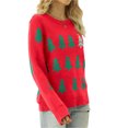 thumbnail image 2 of Gupgi Women Christmas Sweaters Long Sleeve Knit Pullover Winter Tree Sweater, 2 of 7