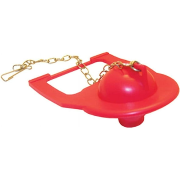 Larsen Supply 04-1535 Square Back Toilet Flapper With Chain44; Red