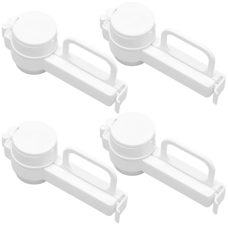 

4Pcs Food Bag Sealing Clip with Pour Spout Plastic Food Bag Clips with Pour Spouts Practical Bag Spout Clips Reusable Food Sealing Clips with Pour Spout for Cereal Snacks