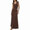 thumbnail image 2 of Maxi Skirt Set Women 2 Piece Outfits Sleeveless Top Maxi Skirt Solid Going Out Vacation Two Piece Skirt Set Brown M, 2 of 8