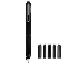 Retractable Fountain Pen Set – Medium Nib Signature Pen with 5 Black Ink Cartridges – Smooth No-Leak Writing for Office, Journaling & Calligraphy