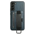 thumbnail image 4 of Feishell Case for Samsung Galaxy S22 Plus (6.6 inch),Shockproof Retro PU Leather Credit Card Pocket Holder Portable Metal Ring Wristhand Strap Kickstand Anti-Scratch Slim Phone Case,Blue, 4 of 9