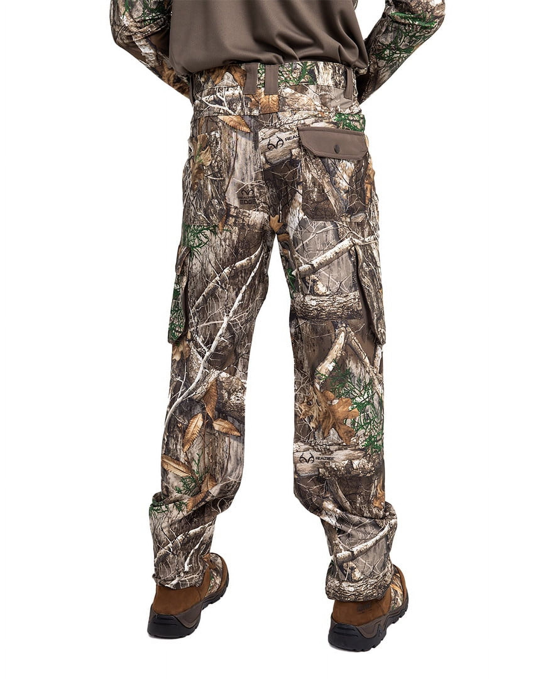 Realtree Men's All-Season Hunting Cargo Pants – EDGE Camo, Stretch Fabric, 6 Pockets, Sizes S–5XL