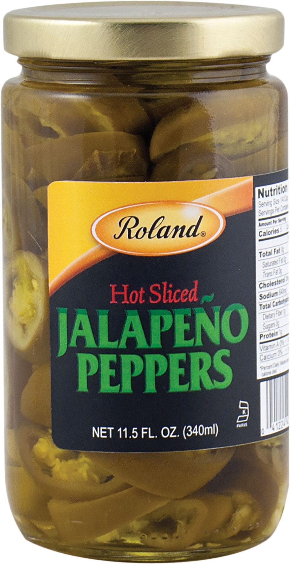 Roland Hot Jalapeno Peppers, Sliced, 11.5 oz