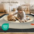 thumbnail image 4 of ODIKA 9'x12' Washable Area Rug Record Vinyl Vintage Cd Disc Retro Music Shaped Round Shape Graffiti for Master Suite, California King, Under Bed, Non-Shedding, Easy Care, 4 of 7
