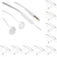 thumbnail image 3 of Sidaley Auriculares antirruido para dormir con micrófono Auriculares con control de botón anti-pliegue para hoteles Single 3.5mm White Solo 3.5 mm Blanco 10piezas, 3 of 6