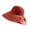 "Brick Red,One Size", variant on Women Hat Solid Color Wide Brim Round Shape Hollow Out Super Breathable Sun Protection Heat Resistant Big Brim Soft Material Summer Cap for Outdoor