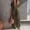 Army Green, variant on IUYRTFE Women V Neck Short Sleeve Wide Leg Jumpsuit with Drawstring Waist and Pockets for Vacation Beach Summer