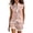 Pink, variant on Women's 2 Piece Ruffle Trim Sleeveless Outfit,Stand Collar Button Vest & Casual Shorts Matching Co Ord Set for Vacation Daily Wear