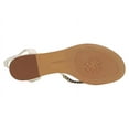 thumbnail image 3 of Vince Camuto Bendelis New Cream Tie Up Gladiator Chain Strap Thong Flat Sandals (New Cream, 7), 3 of 5