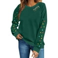 thumbnail image 2 of Craaazy Xmas Holiday Graphic Pullover Tops for Women Christmas Printed Long Sleeve Shirts Gifts, 2 of 5
