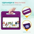 thumbnail image 3 of Fintie Case for iPad Mini 7 (A17 Pro) 2024 / iPad Mini 6 2021 - Lightweight Shockproof [Kids Friendly] Handle Stand Case, with Pencil Holder for iPad Mini 7th/6th Generation 8.3 Inch, Purple, 3 of 8