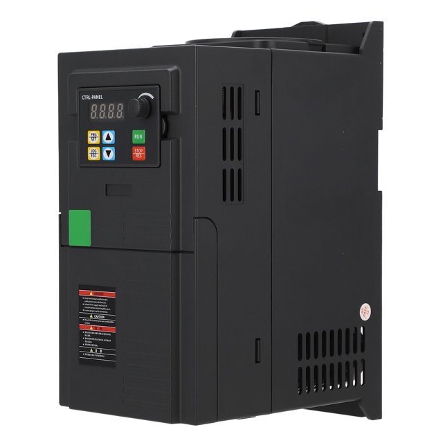 Convertidor de frecuencia monofásico de 220-240 V a trifásico de 0-240 V, inversor vectorial de 5 kW con unidad de freno RS485