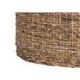 thumbnail image 4 of BenJara Farmhouse Style Wood and Rattan Coffee Table in Round Shape, Brown, 4 of 5