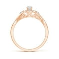 thumbnail image 2 of ANGARA Natural 0.16 Ct. Diamond Halo Promise Ring in 14K Rose Gold for Women (Ring Size: 12), 2 of 8