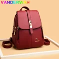 thumbnail image 4 of 2024 Mochilas de cuero genuino para mujer, bolsos de hombro, mochilas para mujer, mochilas de viaje para mujer, mochilas escolares para adolescentes, 4 of 5