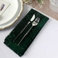thumbnail image 4 of BalsaCircle 20 Pieces 20" Hunter Green Sequins Napkins Wedding Decorating Tablecloths Holiday Dinner Party Table Decorations, 4 of 7