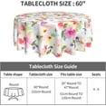 thumbnail image 6 of Beautiful Watercolor Flowers Round Tablecloth 60 Inch Spring Summer Floral Table Cloth Washable Farmhouse Tablecloth Kitchen Dining Table Terrace Picnic Party Wedding Decor, 6 of 6