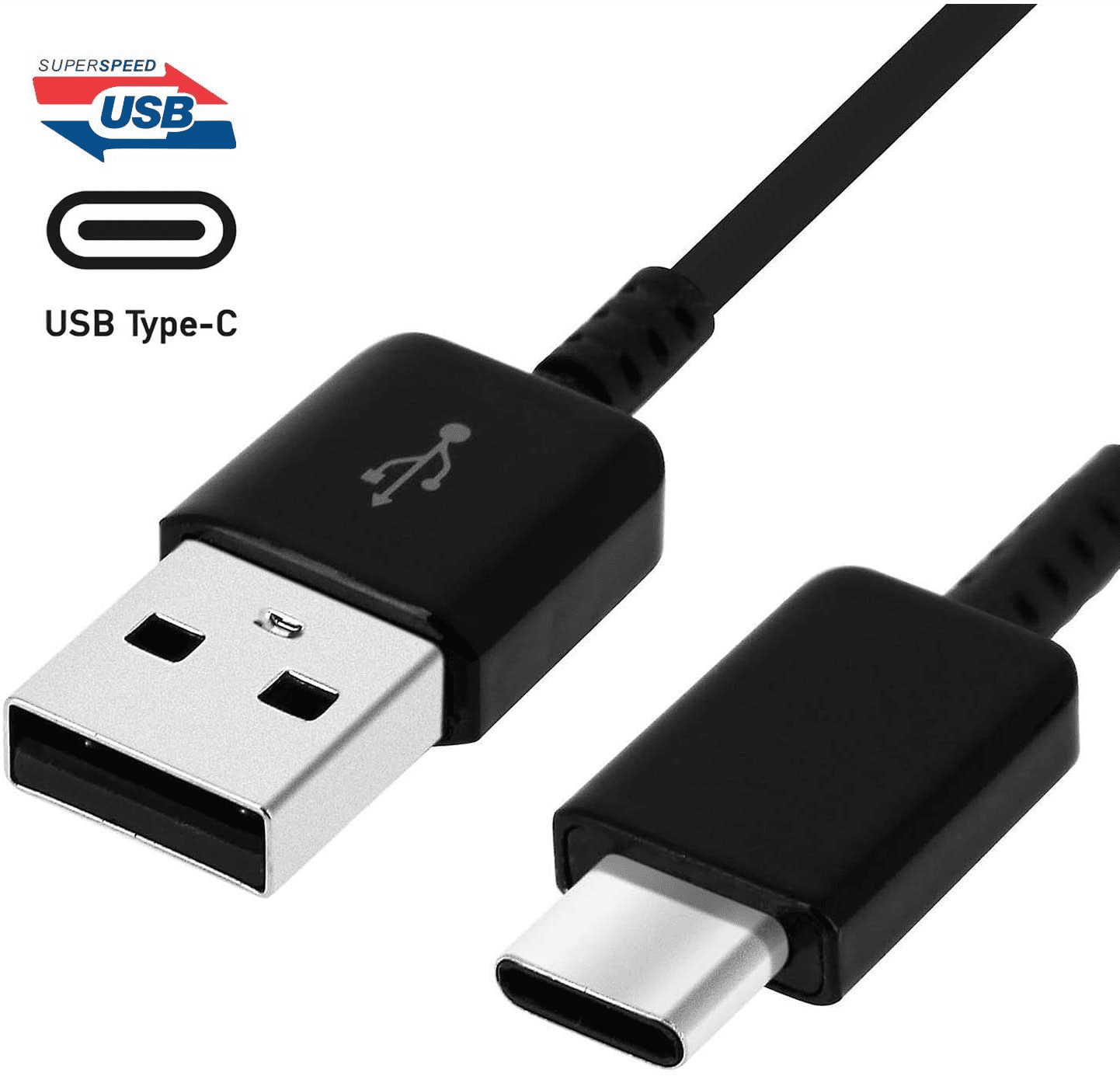 OEM Adaptive Fast Charger for Nokia 8 15W with Certified USB Type-C Data and Charging Cable. Black 3.3FT 1M Cable