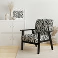 thumbnail image 2 of Designart "Elegant Simplicity" Black Abstract Upholstered Accent Chair - Modern Arm Chair For Bedroom, 2 of 7
