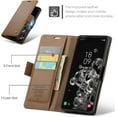 thumbnail image 4 of WWS-pour Samsung Galaxy S20 Ultra Étui Portefeuille avec Porte-Cartes, Support RFID Blocage Fermeture Magnétique Antichoc Étui Protecteur en Cuir PU pour Galaxy S20 Ultra Étui Portefeuille - Marron, 4 of 4